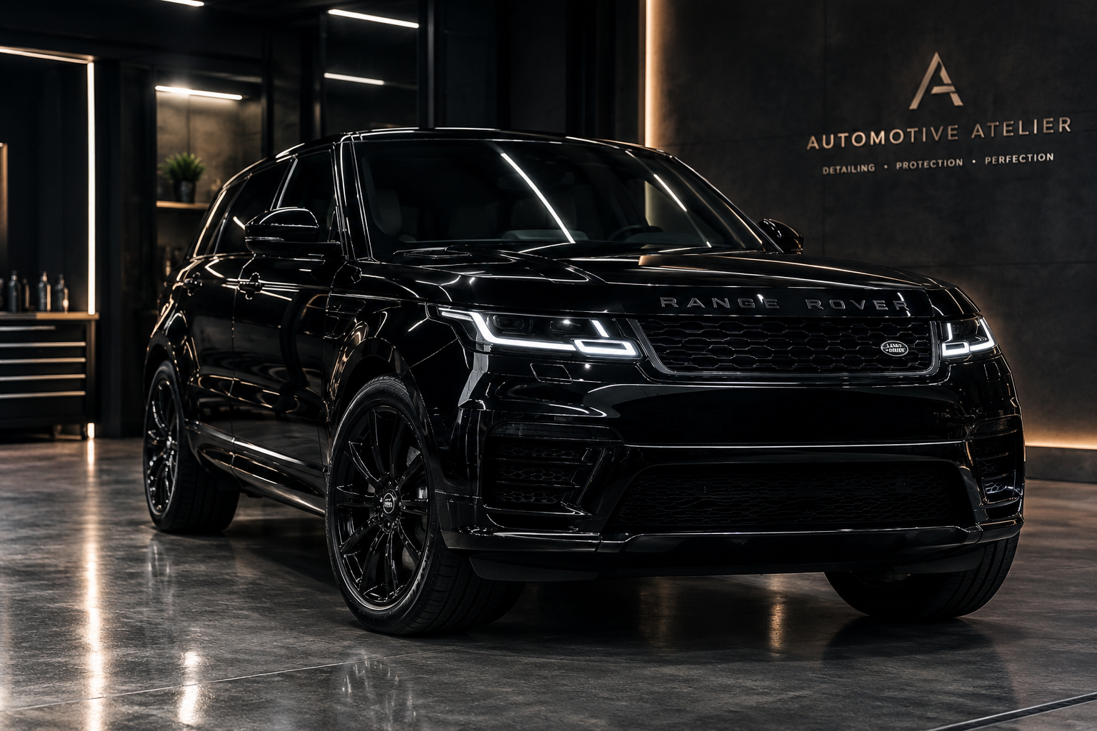 Black SUV after detailing
